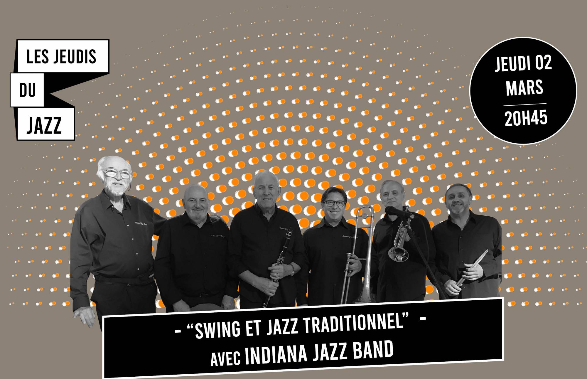 Concert de swing animé & festif avec l'INDIANA JAZZ BAND